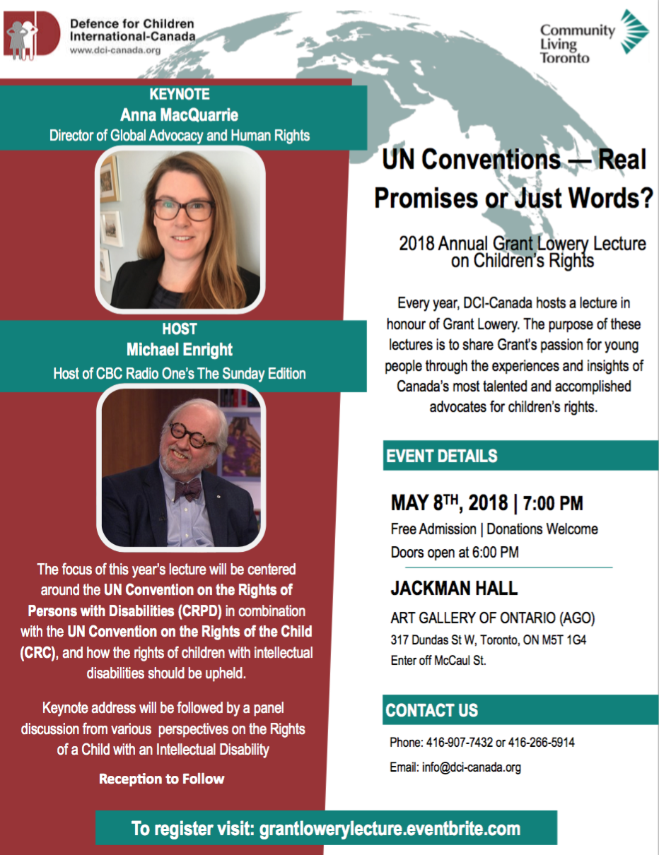 2018 Annual Grant Lowery Lecture on Children's Rights